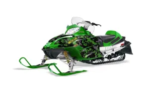 Arctic Cat Firecat F5 / F6 / F7 Sled Graphic Kit - 2003-2006 Camoplate Green