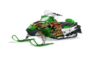 Arctic Cat Firecat F5 / F6 / F7 Sled Graphic Kit - 2003-2006 Firestorm Green