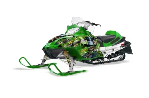 Arctic Cat Firecat F5 / F6 / F7 Sled Graphic Kit - 2003-2006 Mad Hatter Green