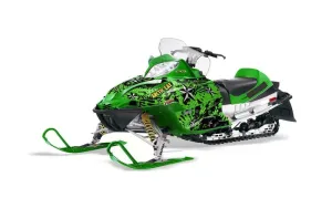 Arctic Cat Firecat F5 / F6 / F7 Sled Graphic Kit - 2003-2006 North Star Green