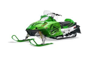 Arctic Cat Firecat F5 / F6 / F7 Sled Graphic Kit - 2003-2006 Silver Star - Reloaded Green