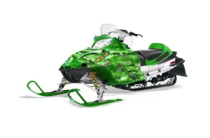 Arctic Cat Firecat F5 / F6 / F7 Sled Graphic Kit - 2003-2006 Silver Star - Silverhaze Green