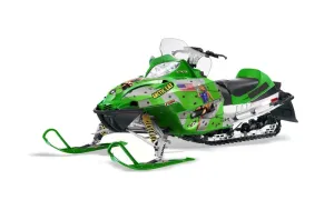 Arctic Cat Firecat F5 / F6 / F7 Sled Graphic Kit - 2003-2006 T Bomber Green