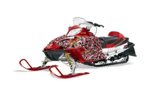 Arctic Cat Firecat F5 / F6 / F7 Sled Graphic Kit - 2003-2006 Urban Camo Red