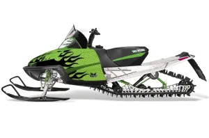 Arctic Cat M Series / Crossfire Sled Graphic Kit - All Years Diamond Flames Green