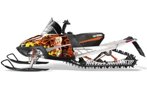 Arctic Cat M Series / Crossfire Sled Graphic Kit - All Years Motorhead Mandy Orange