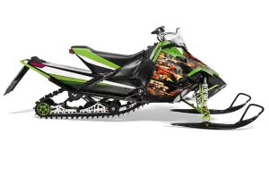 Arctic Cat Sno Pro Race 500 / 600 Sled Graphic Kit - 2008-2011 Firestorm Black