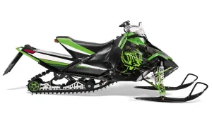Arctic Cat Sno Pro Race 500 / 600 Sled Graphic Kit - 2008-2011 Silver Star - Reloaded Green