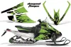 Arctic Cat F Z1 Series Sled Graphic Kit - All Years Diamond Flames Green