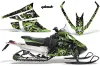 Arctic Cat F Z1 Series Sled Graphic Kit - All Years Glock Green