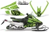 Arctic Cat F Z1 Series Sled Graphic Kit - All Years Silver Star - Reloaded Green
