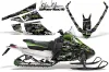 Arctic Cat F Z1 Series Sled Graphic Kit - All Years Silver Star - Silverhaze Green