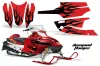 Arctic Cat Firecat F5 / F6 / F7 Sled Graphic Kit - 2003-2006 Diamond Flames Red