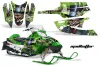 Arctic Cat Firecat F5 / F6 / F7 Sled Graphic Kit - 2003-2006 Mad Hatter Green