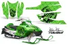 Arctic Cat Firecat F5 / F6 / F7 Sled Graphic Kit - 2003-2006 Silver Star - Reloaded Green