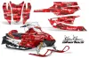 Arctic Cat Firecat F5 / F6 / F7 Sled Graphic Kit - 2003-2006 Silver Star - Silverhaze Red