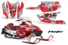 Arctic Cat Firecat F5 / F6 / F7 Sled Graphic Kit - 2003-2006 T Bomber Red