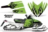 Arctic Cat M Series / Crossfire Sled Graphic Kit - All Years Diamond Flames Green