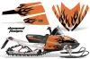 Arctic Cat M Series / Crossfire Sled Graphic Kit - All Years Diamond Flames Orange