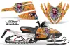 Arctic Cat M Series / Crossfire Sled Graphic Kit - All Years Ed Hardy - Love Kills Orange