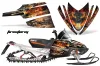 Arctic Cat M Series / Crossfire Sled Graphic Kit - All Years Firestorm Black