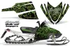 Arctic Cat M Series / Crossfire Sled Graphic Kit - All Years Skulls N Hammers Green