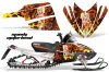 Arctic Cat M Series / Crossfire Sled Graphic Kit - All Years Motorhead Mandy Orange