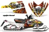 Arctic Cat M Series / Crossfire Sled Graphic Kit - All Years Motorhead Orange