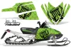 Arctic Cat M Series / Crossfire Sled Graphic Kit - All Years Silver Star - Reloaded Green