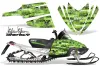 Arctic Cat M Series / Crossfire Sled Graphic Kit - All Years Silver Star - Silverhaze Green