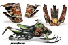 Arctic Cat Sno Pro Race 500 / 600 Sled Graphic Kit - 2008-2011 Firestorm Black