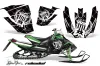 Arctic Cat Sno Pro Race 500 / 600 Sled Graphic Kit - 2008-2011 Silver Star - Reloaded White