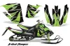 Arctic Cat Sno Pro Race 500 / 600 Sled Graphic Kit - 2008-2011 Tribal Flames Green