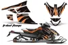 Arctic Cat Z1 Turbo Sled Graphic Kit - 2006-2012 Tribal Flames Orange