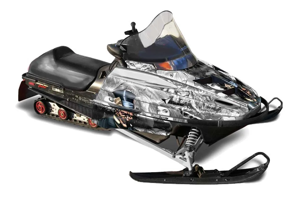 Polaris 700XC / 800XCR / 600 RMK Sled Graphic Kit - 1999-2003 Mad Hatter White