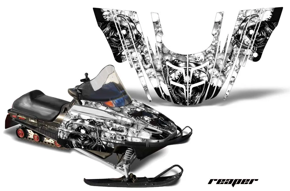 Polaris 700XC / 800XCR / 600 RMK Sled Graphic Kit - 1999-2003 Reaper White