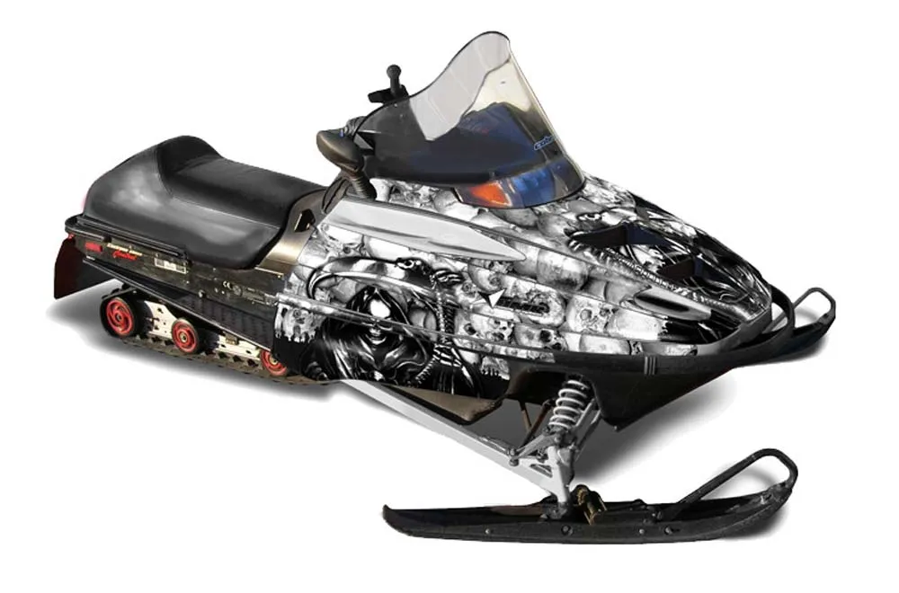 Polaris 700XC / 800XCR / 600 RMK Sled Graphic Kit - 1999-2003 Reaper White