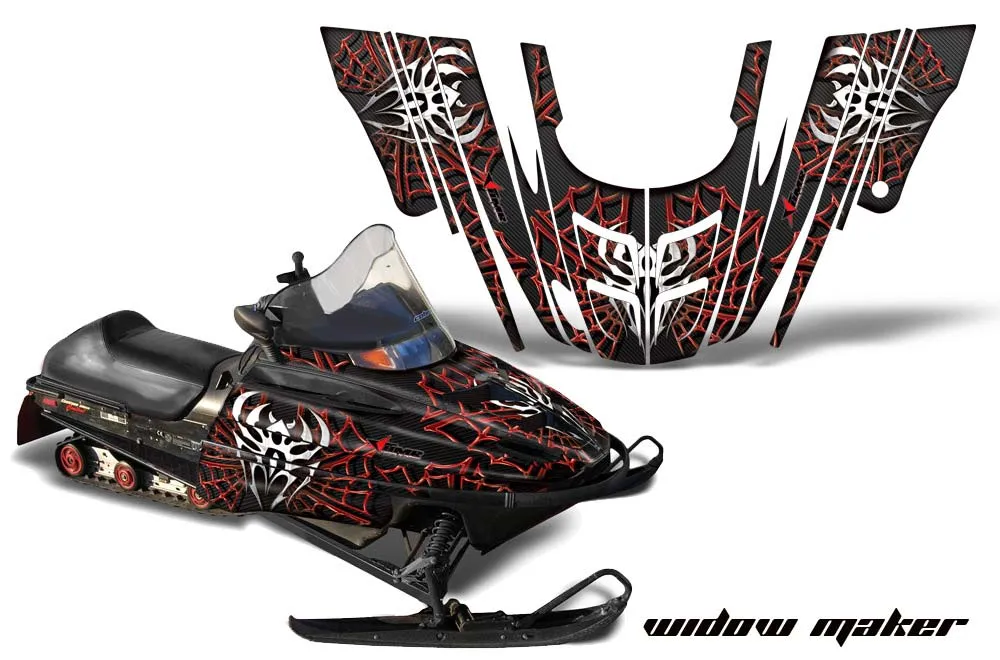 Polaris 700XC / 800XCR / 600 RMK Sled Graphic Kit - 1999-2003 Widow Maker Red