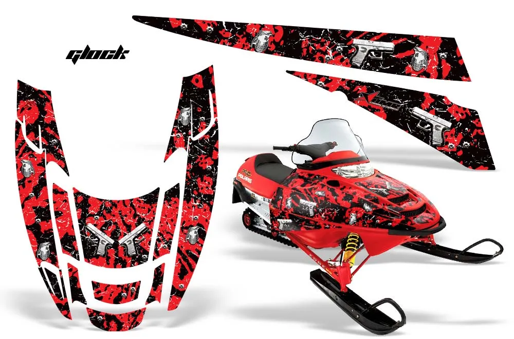 Polaris Edge Sled Graphic Kit - All Years Glock Red