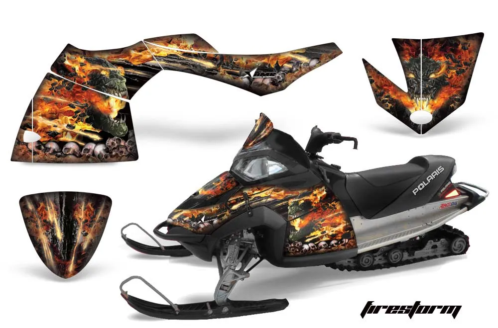 Polaris Fusion Sled Graphic Kit - 2005-2007 Firestorm Black