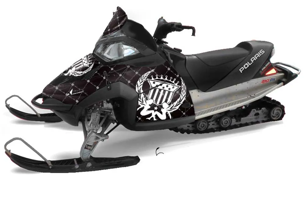 Polaris Fusion Sled Graphic Kit - 2005-2007 Silver Star - Reloaded Black