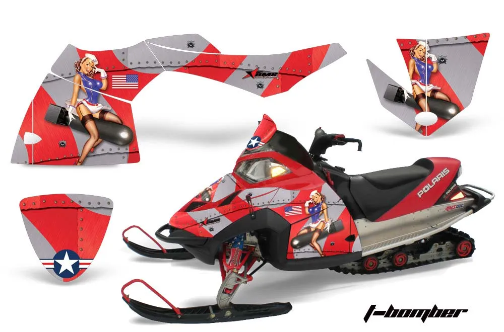 Polaris Fusion Sled Graphic Kit - 2005-2007 T Bomber Red
