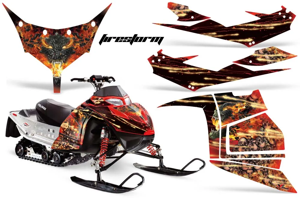 Polaris IQ Race 600 Sled Graphic Kit - All Years Firestorm Red