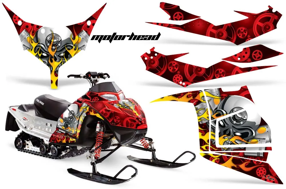 Polaris IQ Race 600 Sled Graphic Kit - All Years Motorhead Red