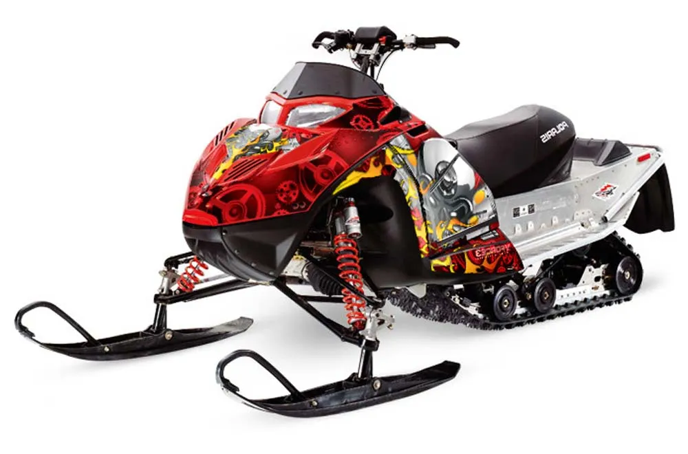 Polaris IQ Race 600 Sled Graphic Kit - All Years Motorhead Red