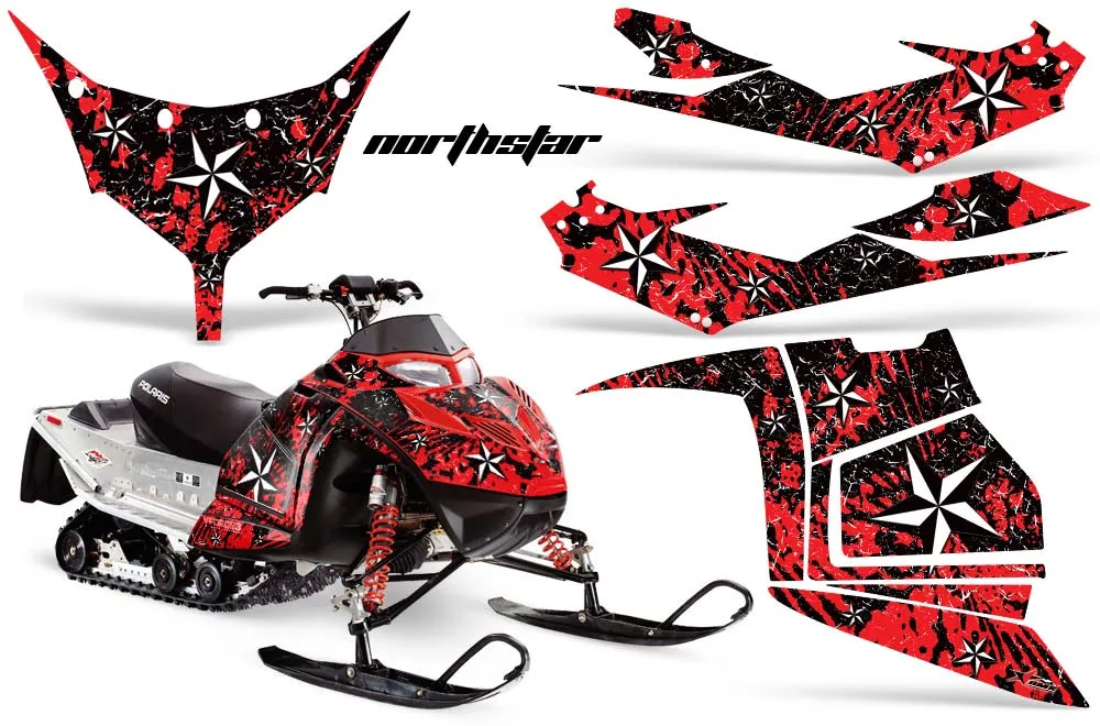 Polaris IQ Race 600 Sled Graphic Kit - All Years North Star Red