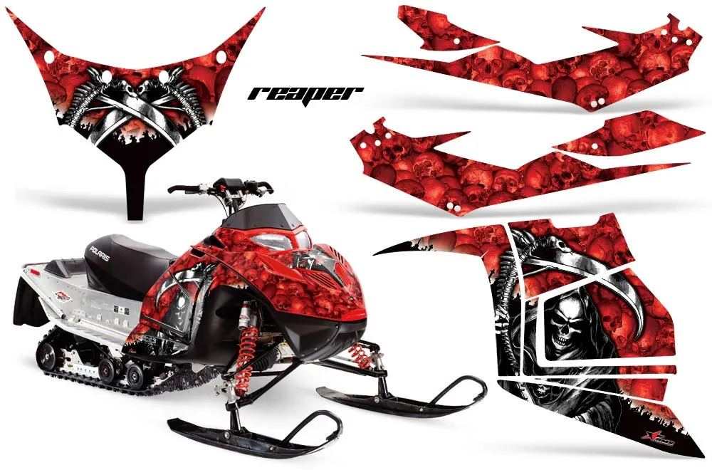 Polaris IQ Race 600 Sled Graphic Kit - All Years Reaper Red