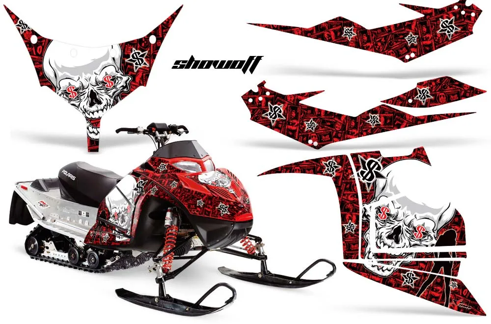 Polaris IQ Race 600 Sled Graphic Kit - All Years Showoff Red