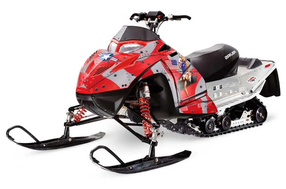 Polaris IQ Race 600 Sled Graphic Kit - All Years T Bomber Red