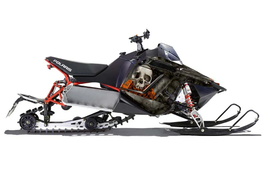 Polaris RMK / PRO-R / Rush / Assault Sled Graphic Kit - 2011-2016 Bone Collector Black